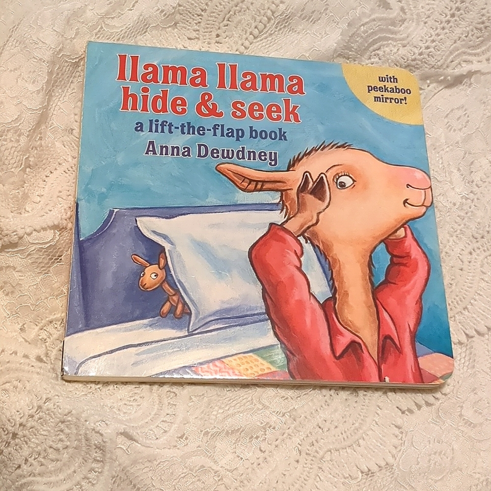 Llama llama hide and seek book! By: Anna Dewdney.